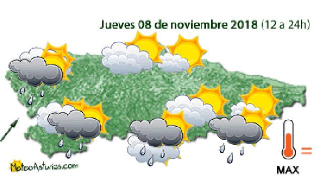 Sin grandes cambios para el jueves en Asturias