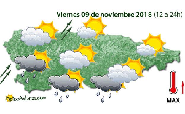 Lluvias y rachas de viento de hasta 100 kilómetros por hora para este viernes en Asturias