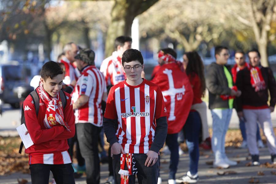 Derbi Oviedo - Sporting: Los aficicionados del Sporting, rumbo a Oviedo para ver el derbi