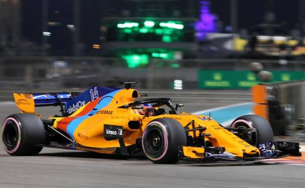 Fernando Alonso, decimotercero en la primera sesión del GP de Abu Dabi