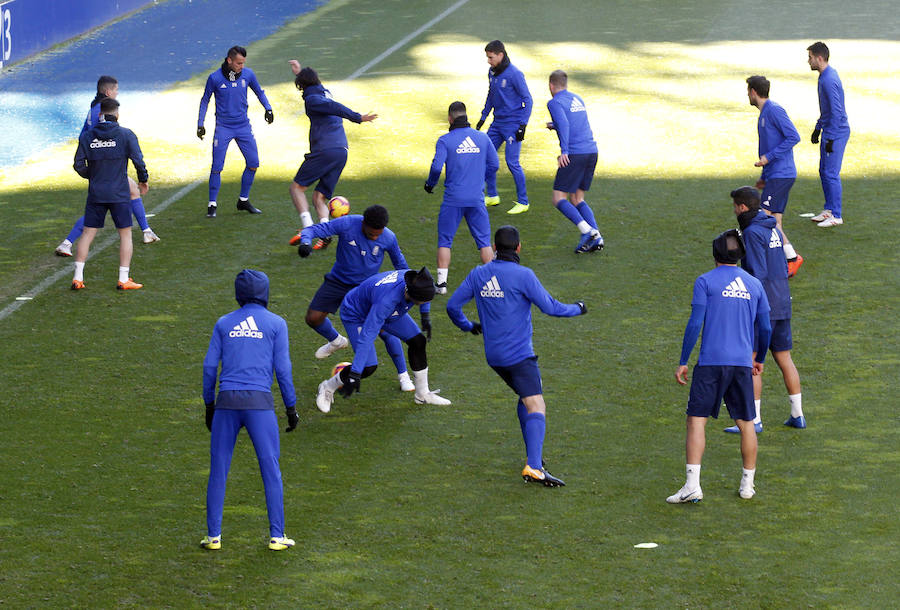 Entrenamiento del Real Oviedo del 6 de enero de 2019