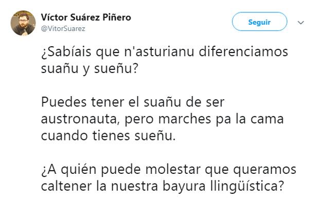 El 'tuit' en asturiano que llama la atención más allá de Pajares