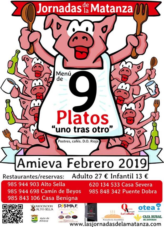 El gochu manda en la mesa en Amieva