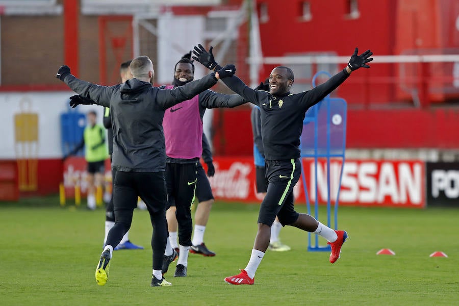 Entrenamiento del Sporting del 2 de febrero de 2019