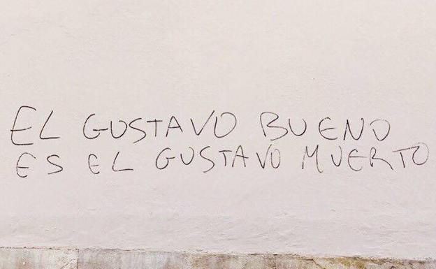 Pintadas amenazantes en Oviedo: «El Gustavo Bueno es el Gustavo muerto»