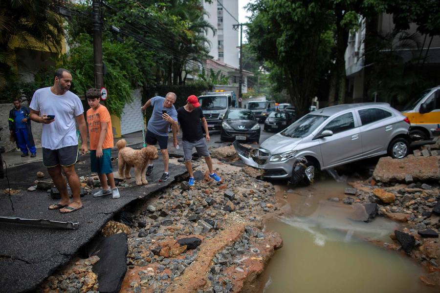 Las inundaciones en Río de Janeiro, en imágenes