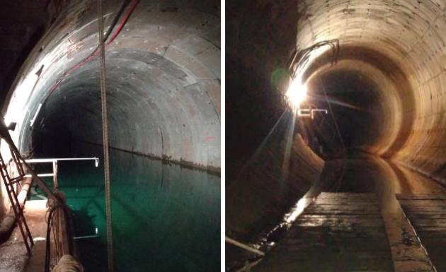 El túnel del metrotrén ya está vacío