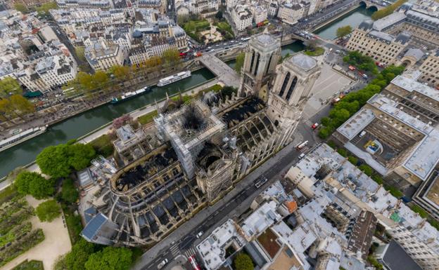 La imagen en 360º de Notre Dame tras el incendio