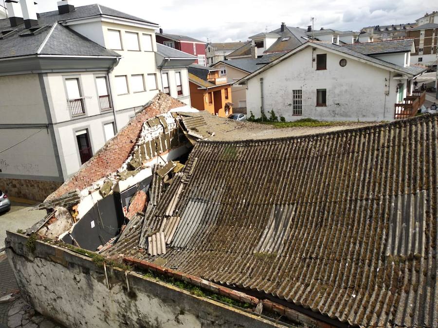 Derrumbe del techo de una discoteca en Tapia de Casariego