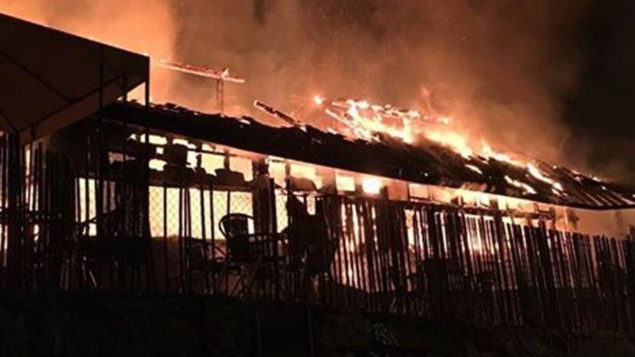 Un incendio destruye las termas de A Chavasqueira en Orense