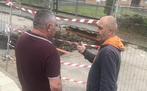 La Confederación reparará después de cuatro meses el gran socavón de Blimea