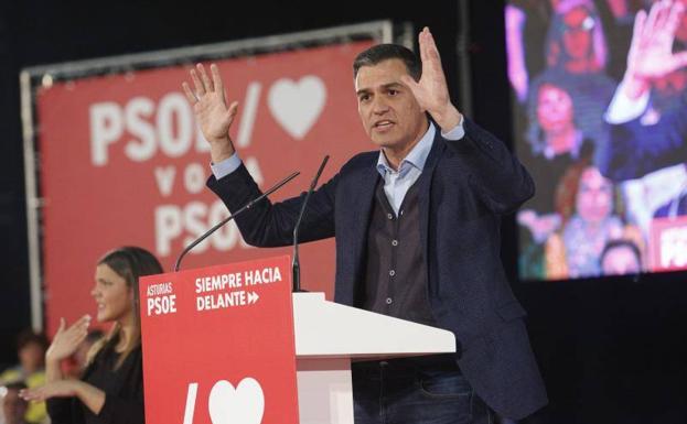 Sánchez pone sus avances sociales como aval para un triunfo de Barbón en Asturias