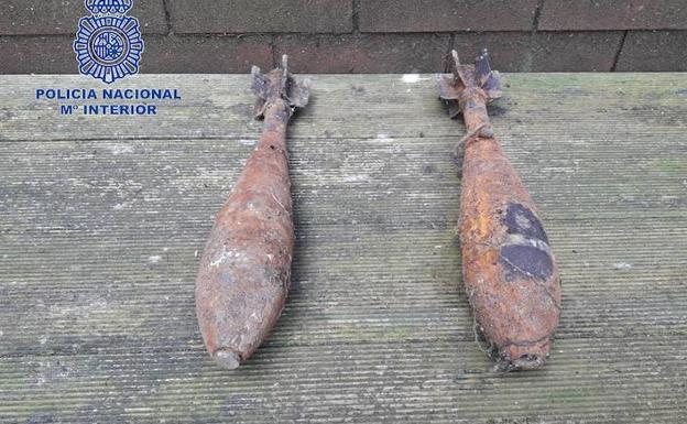 La Policía Nacional desactiva dos granadas de mortero de la Guerra Civil en Oviedo