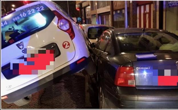 Se estrella con un taxi mientras miraba una tablet y da positivo en drogas en Gijón