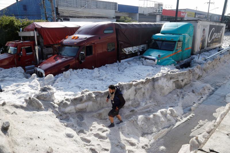 Increíble granizada en México