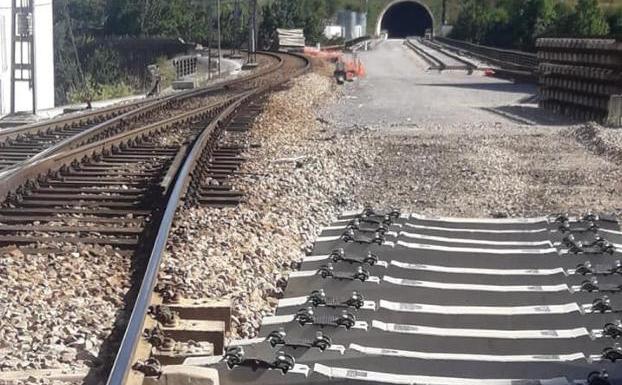 Las primeras vías del AVE en Asturias