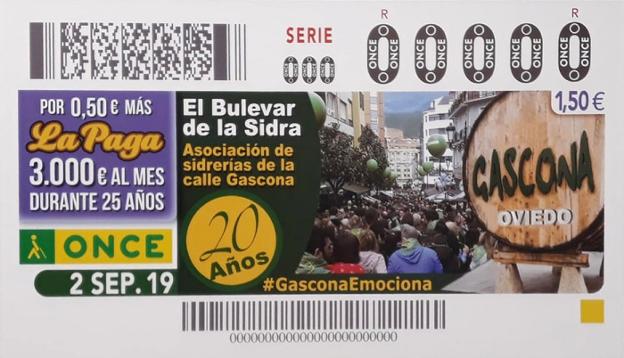 La ONCE dedica un cupón a Gascona