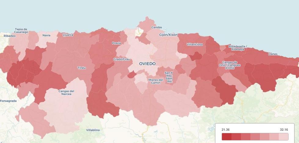 Castrillón y Las Regueras, los concejos con los hogares más ricos de Asturias; Peñamellera Alta y Onís, los más pobres