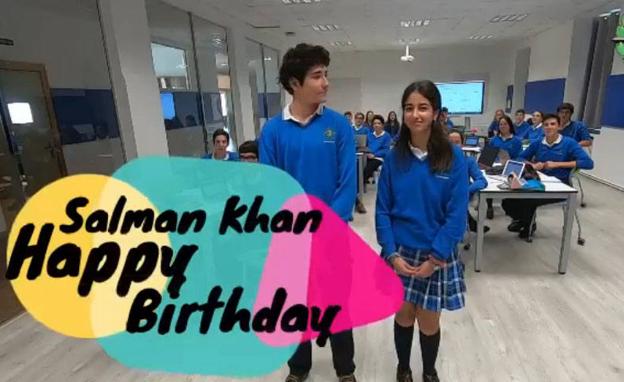 Premios Princesa de Asturias | La felicitación de cumpleaños del colegio La Inmaculada a Salman Khan