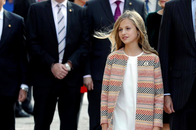 La Princesa Leonor, sonriente y muy cercana con los asturianos