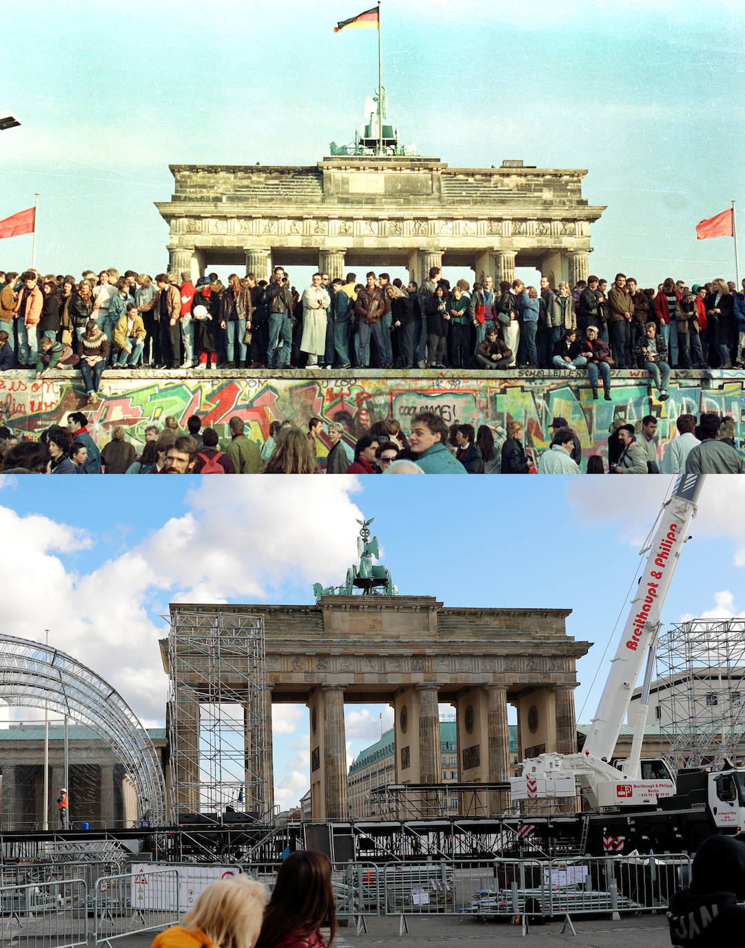 Berlín, antes y después de la caída del muro