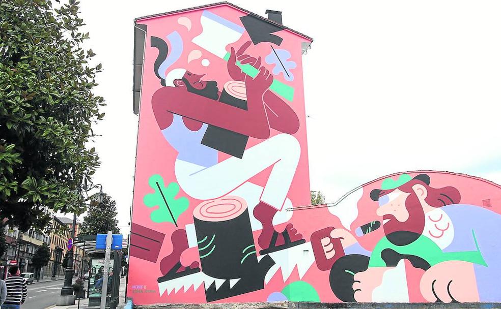 Las medianeras de Oviedo se llenan de color