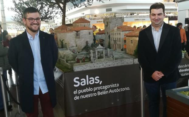 Un belén armado sobre la villa medieval de Salas