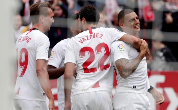 El Sevilla se afianza arriba tras un sufrido triunfo frente al Leganés