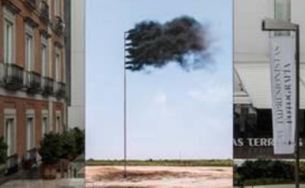 Una escultura de algoritmos y humo contra el cambio climático