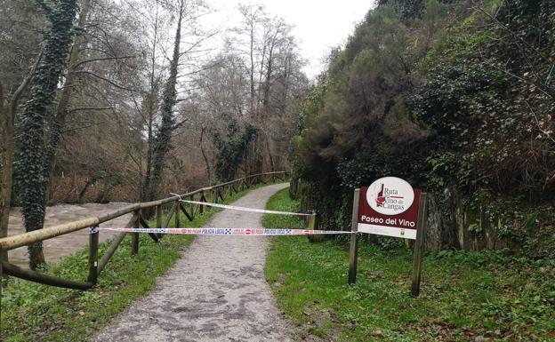La crecida del río Luiña cierra el Paseo del Vino de Cangas del Narcea