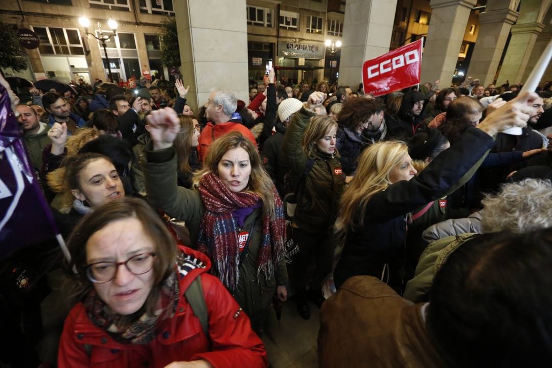 Movilización de los trabajadores de los supermercados