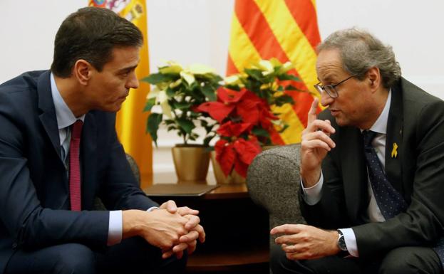 Sánchez y Torra ya ensayaron hace un año el diálogo que ahora buscan PSOE y ERC