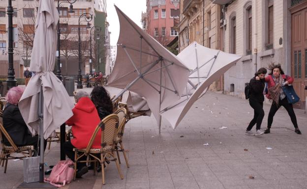 Llega a Asturias la primera alerta del año por viento y oleaje