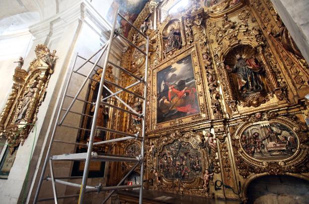 La capilla de los Vigiles, andamiada