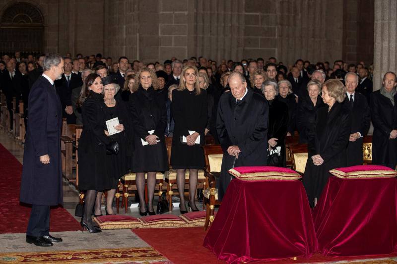 El funeral de Pilar de Borbón