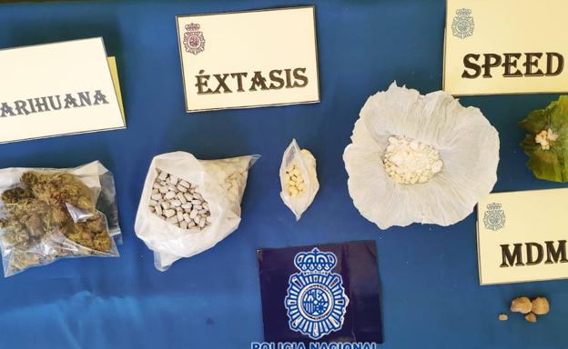 Detienen en Gijón a un vecino de Llanes con un amplio surtido de drogas