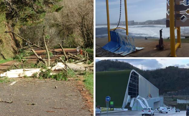 Rachas de 99 kilómetros por hora causan destrozos en Asturias