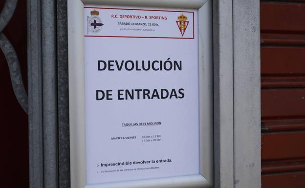 El Deportivo aplaza la devolución de las entradas del partido con el Sporting