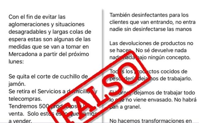 Mercadona desmiente un bulo sobre las medidas que va a adoptar contra el coronavirus
