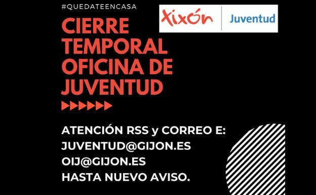 Cierre temportal de la oficina de juventud