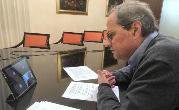 Torra considera que no estará solo en su petición a Sánchez de confinamiento total