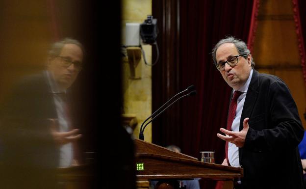 Torra sitúa el pico de contagios a finales de abril y el confinamiento hasta junio