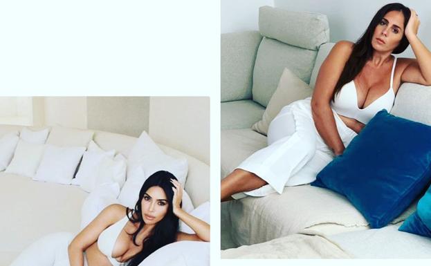Anabel Pantoja copia los posados de Kim Kardashian
