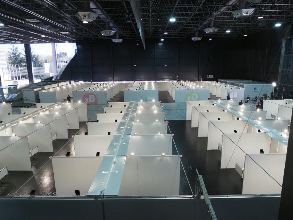 Coronavirus | El pabellón central, un hospital de 144 camas