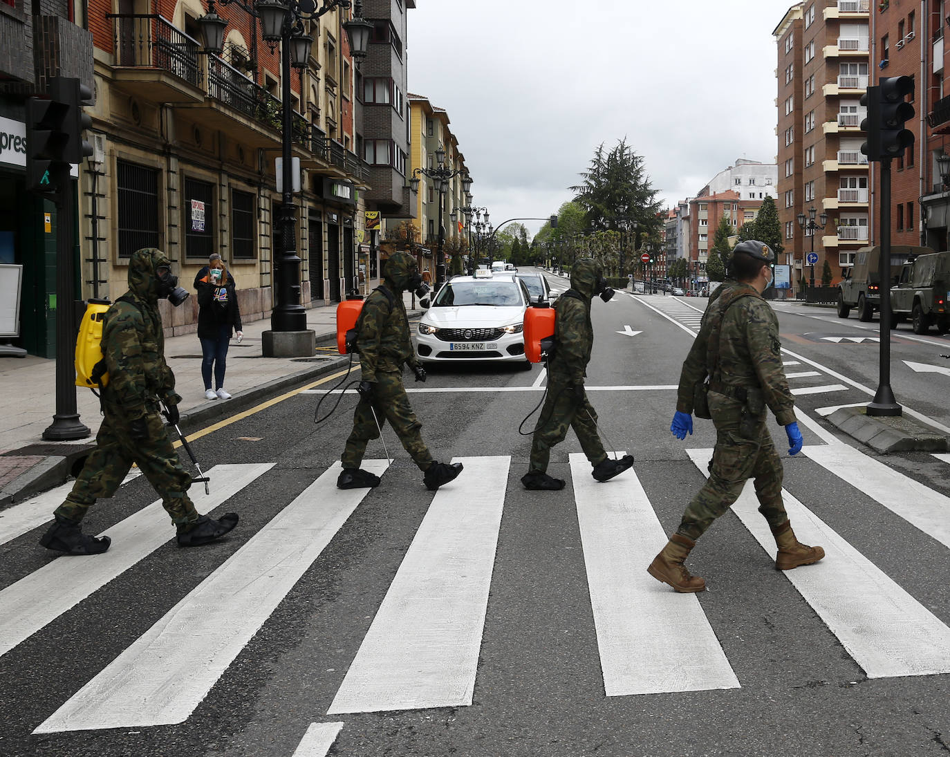 La lucha del Ejército contra el coronavirus en Asturias