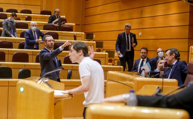 PP abandona el pleno tras una bronca con un senador de Más Madrid