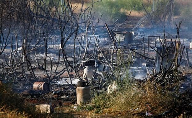 Tercer incendio en una semana en los asentamientos de inmigrantes en Huelva