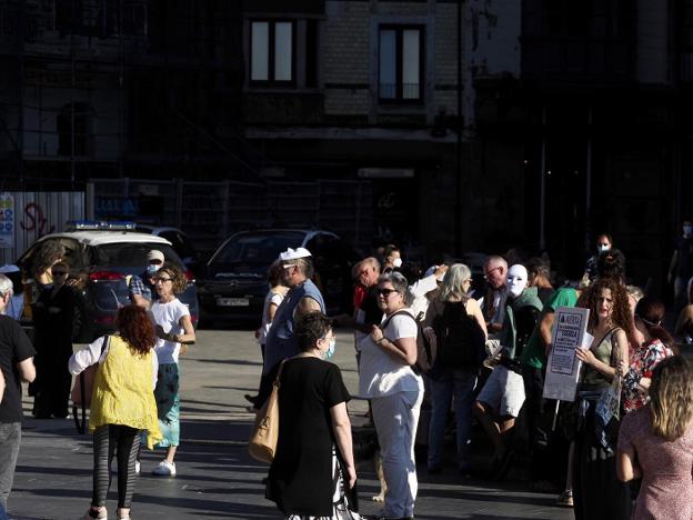 Manifestación contra una vacuna obligatoria