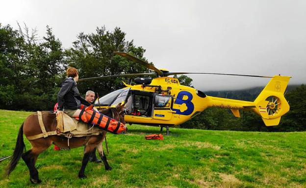 Herida una mujer en una pierna en el Pierzu, en Ponga