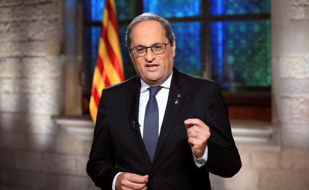 Torra exige en su discurso de la Diada disculpas al Rey por el fusilamiento de Lluís Companys